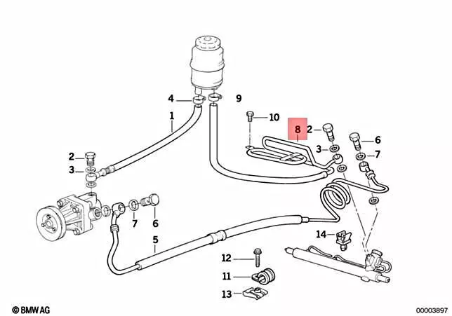 E36 Power Steering Hose Diagram